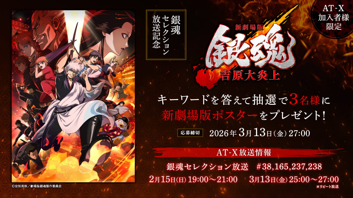 映画ポスター B1 【新劇場版 銀魂 吉原大炎上】 両面印刷 非売品 当時物 加入者限定プレゼント『新劇場版 銀魂 -吉原大炎上-』